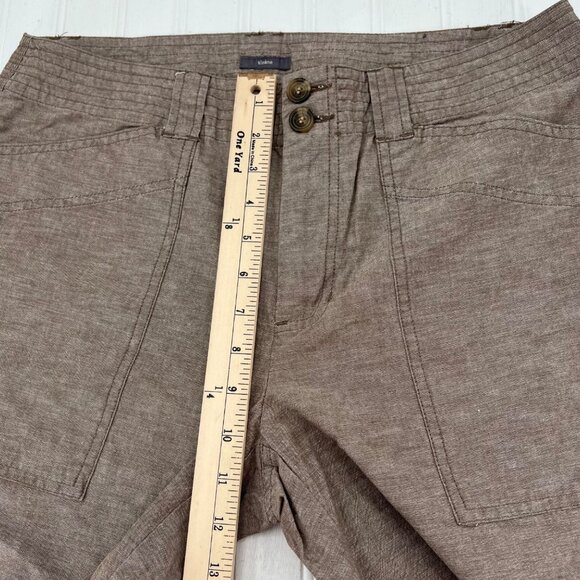 Liz Claiborne Women's Linen-Blend Drawstring Pants Size 12 Brown Lightweight - Picture 7 of 10